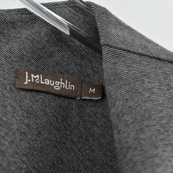 J McLaughlin Gray Sleeveless Dress Size M Quiet Luxury Fitted Career Casual Chic - Picture 7 of 14